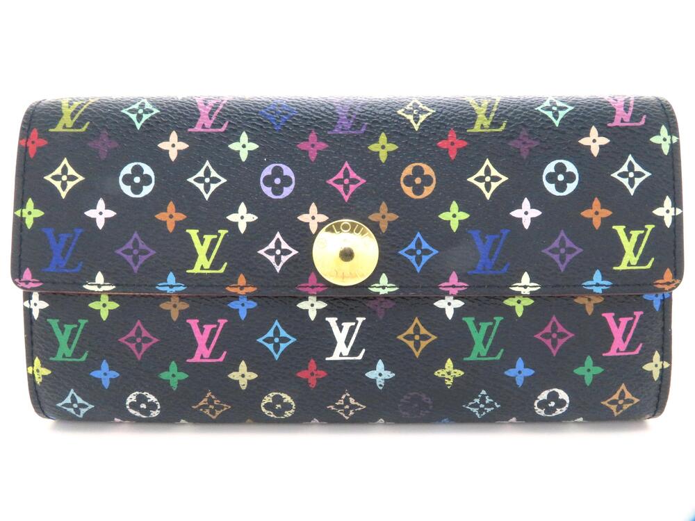 LOUIS VUITTON Portefeuille Sarah Multicolor Noir Black